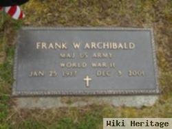 Dr Frank Whitman Archibald