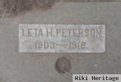 Leta H Peterson