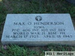 Pfc Max O. Henderson