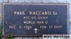 Pfc Paul Vaccaro, Sr