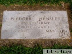 Pfc Pledger Lincoln Hensley