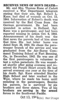 Sgt Robert L Kane