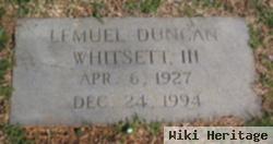 Lemuel Duncan Whitsett, Iii