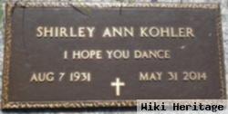 Shirley Ann Pace Kohler