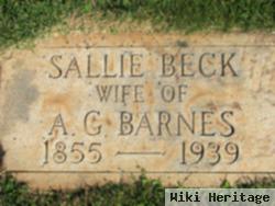 Sallie A Beck Barnes