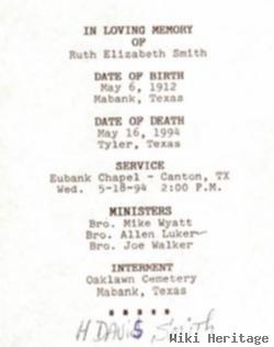 Ruth Elizabeth Alexander Smith