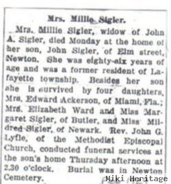 Millie Albert Sigler