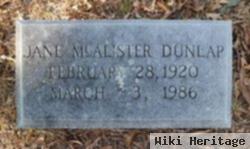 Jane Mcalister Dunlap