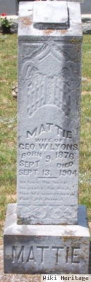 Mattie Word Lyons