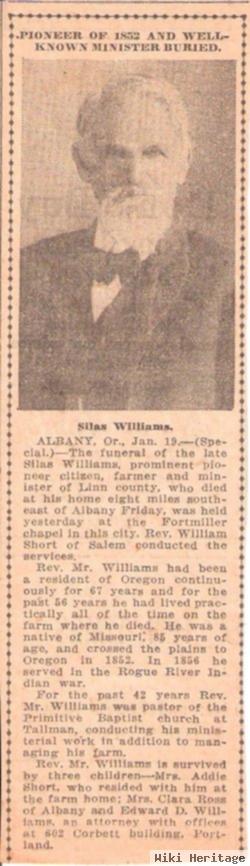 Rev Silas Williams