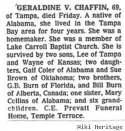 Geraldine B Chaffin