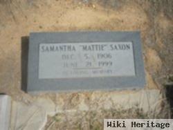 Samantha "mattie" Saxon