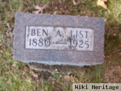 Benjamin Albert "ben" List