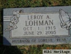 Leroy Alfred "roy" Lohman