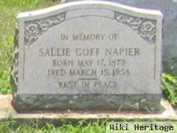 Sarah Victoria "sallie" Goff Napier