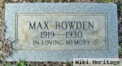 Max Atwell Bowden