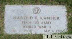 Harold R Kansier