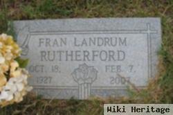 Frances M Landrum Rutherford