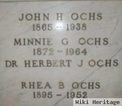 Dr Herbert John Ochs