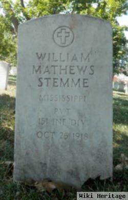 Pvt William M Stemme