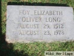 Foy Elizabeth Oliver Long