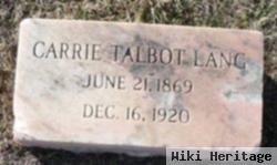 Carrie Talbot Lang