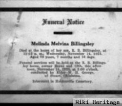 Malinda Melvina Lindsey Billingsley