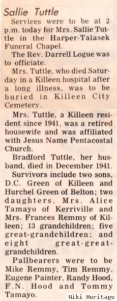 Sallie Cook Tuttle