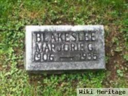 Marjorie G Blakeslee