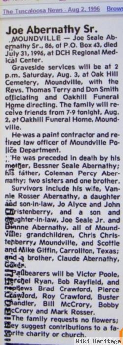 Joe Seale Abernathy, Sr