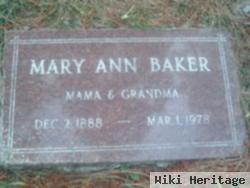 Mrs Mary Ann Keeling Baker