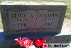 Alice A Denman