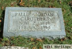 Martha Palmira "pallie" Jordan Carothers