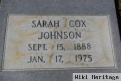 Sarah M. "sallie" Cox Johnson