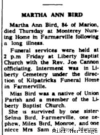 Martha Ann Bird