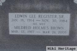 Mildred Holmes Brown Register