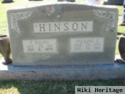 Pauline E Lake Hinson