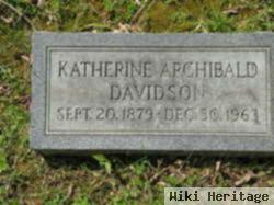 Katherine Archibald Davidson