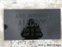 Ann Robinson Allgood