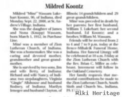 Mildred "mine" Wassam Koontz