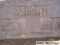 Virginia Leona "virgie" Cearley Applin