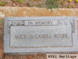 Alice Mccaskill Roofe