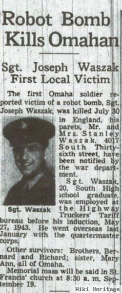 Sgt Joseph S. Waszak