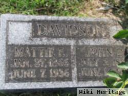 Martha Eva "mattie" Stillman Davidson