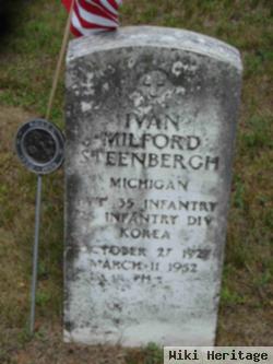 Pvt Ivan Milford Steenbergh