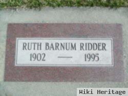 Ruth Elliott Barnum Ridder