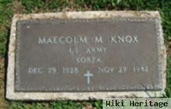 Malcolm M Knox