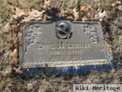 Effie M Lehman