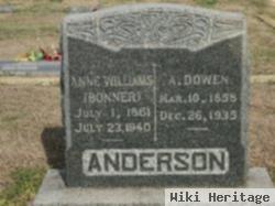 Annie Williams "willie" Bonner Anderson