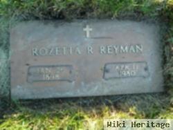 Rozetta R Rockhill Reyman